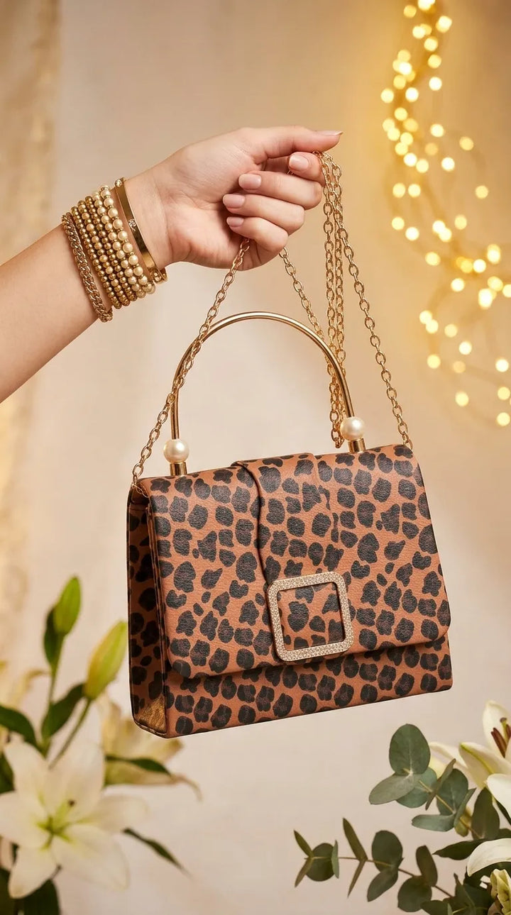 Brown Formal Clutch For Ladies P36712