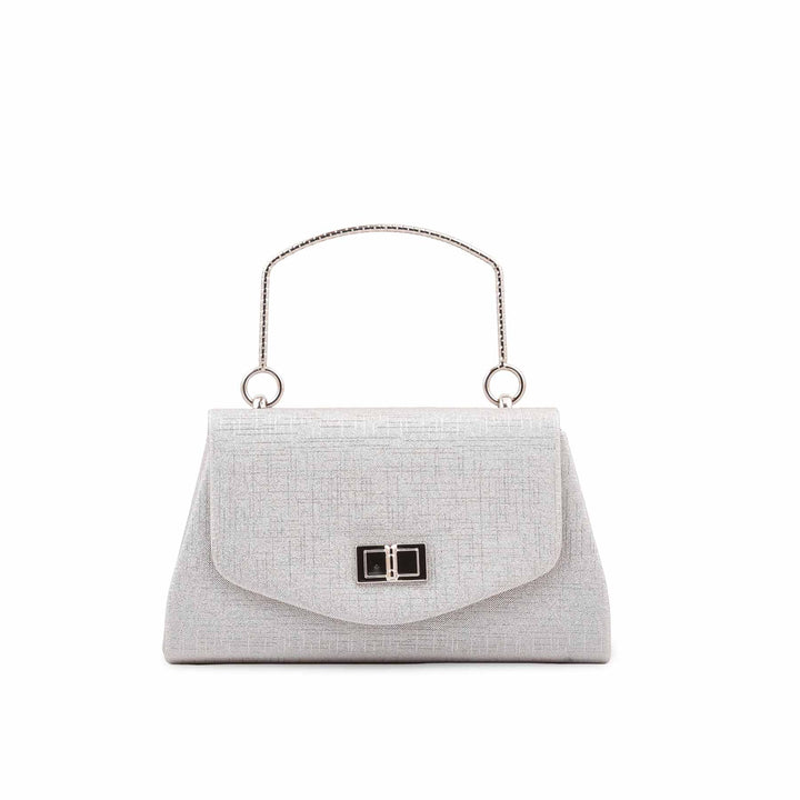 Silver Fancy Clutch For Ladies P36710