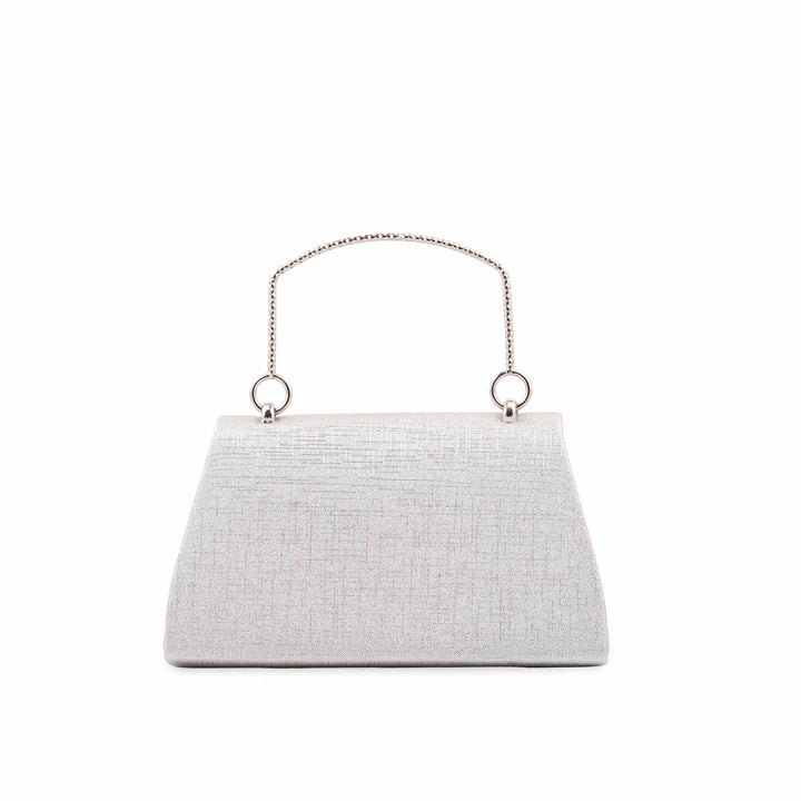 Silver Fancy Clutch For Ladies P36710