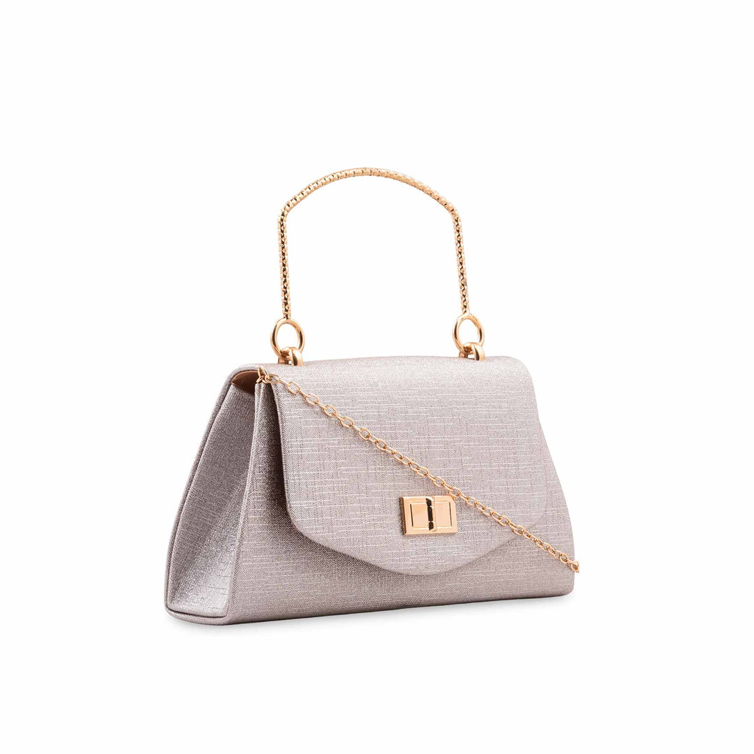 Beige Fancy Clutch For Ladies P36710