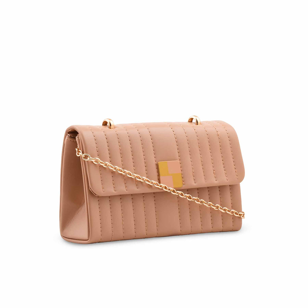 Beige Formal Clutch For Ladies P36713