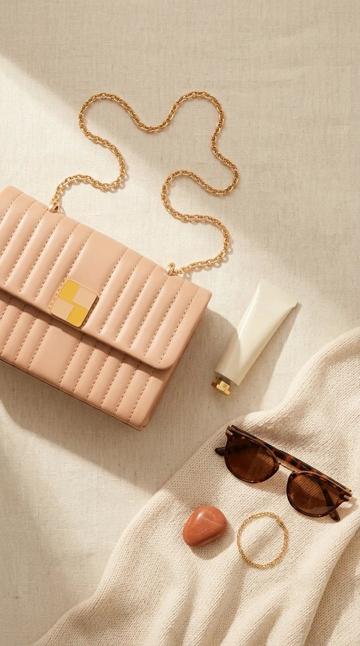Beige Formal Clutch For Ladies P36713