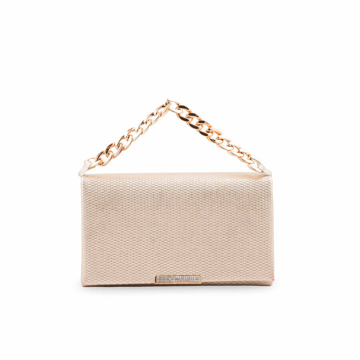 Golden Formal Clutch For Ladies P36722