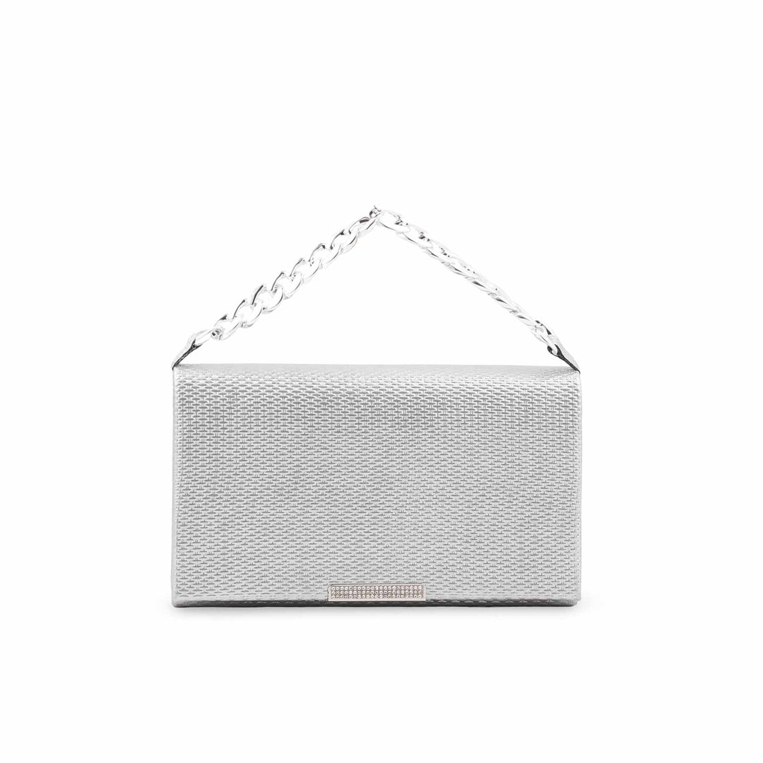 Silver Formal Clutch For Ladies P36722