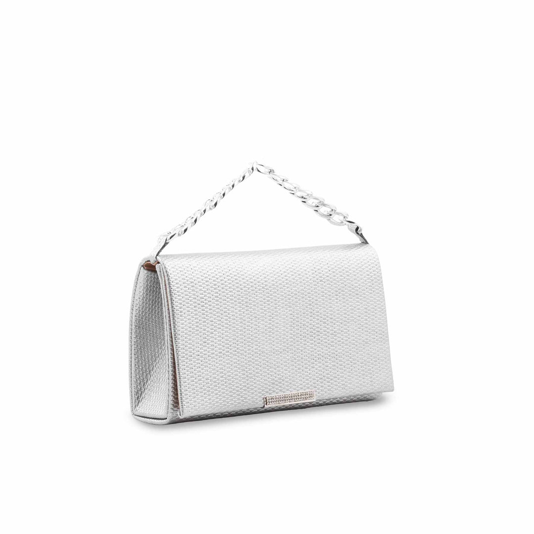 Silver Formal Clutch For Ladies P36722