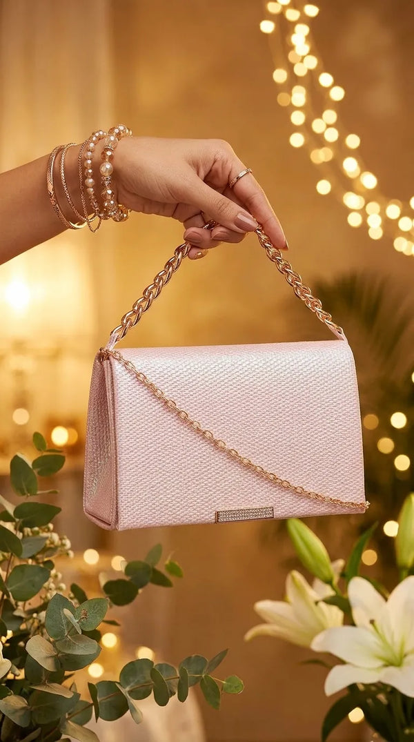 Pink Formal Clutch For Ladies P36722
