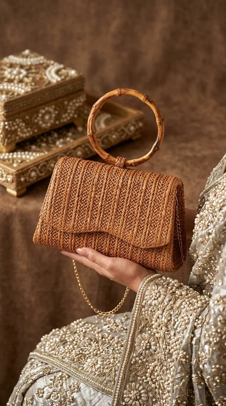 Fawn Formal Clutch For Ladies P36725