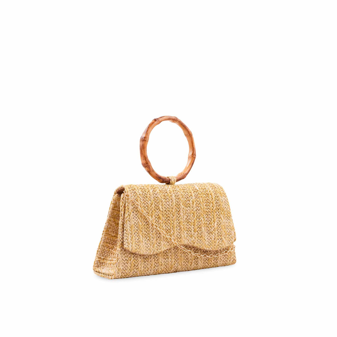 Beige Formal Clutch For Ladies P36725