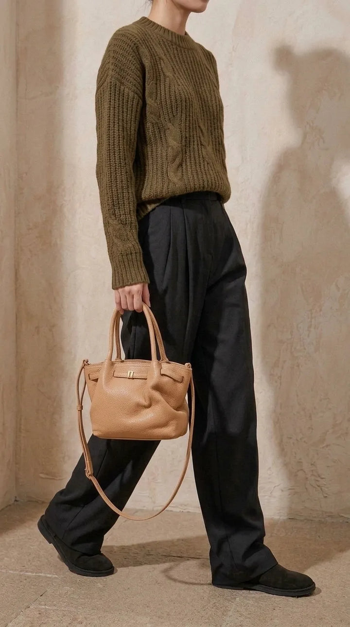 Khaki Formal Shoulder Bag For Ladies P36761