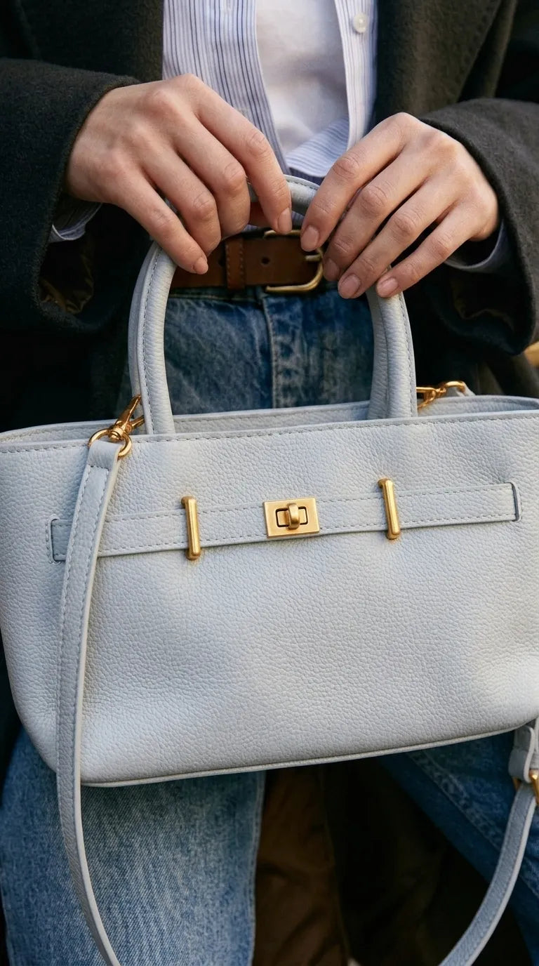 Blue Formal Hand Bag For Ladies P36762