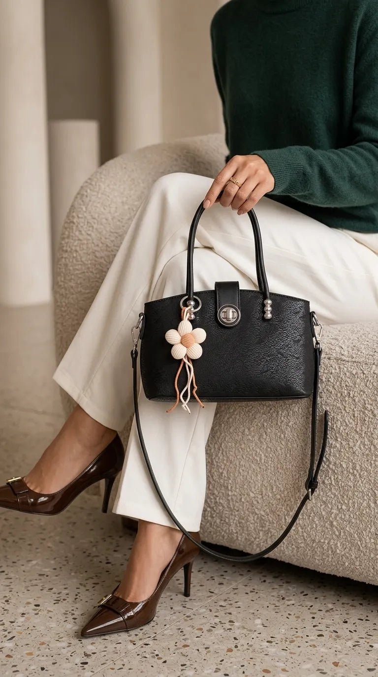 Black Formal Hand Bag For Ladies P36764