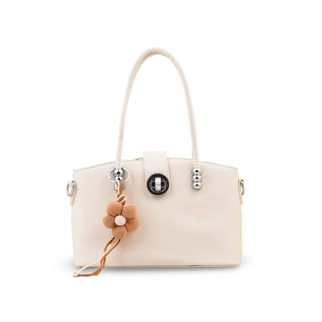 White Formal Hand Bag For Ladies P36764