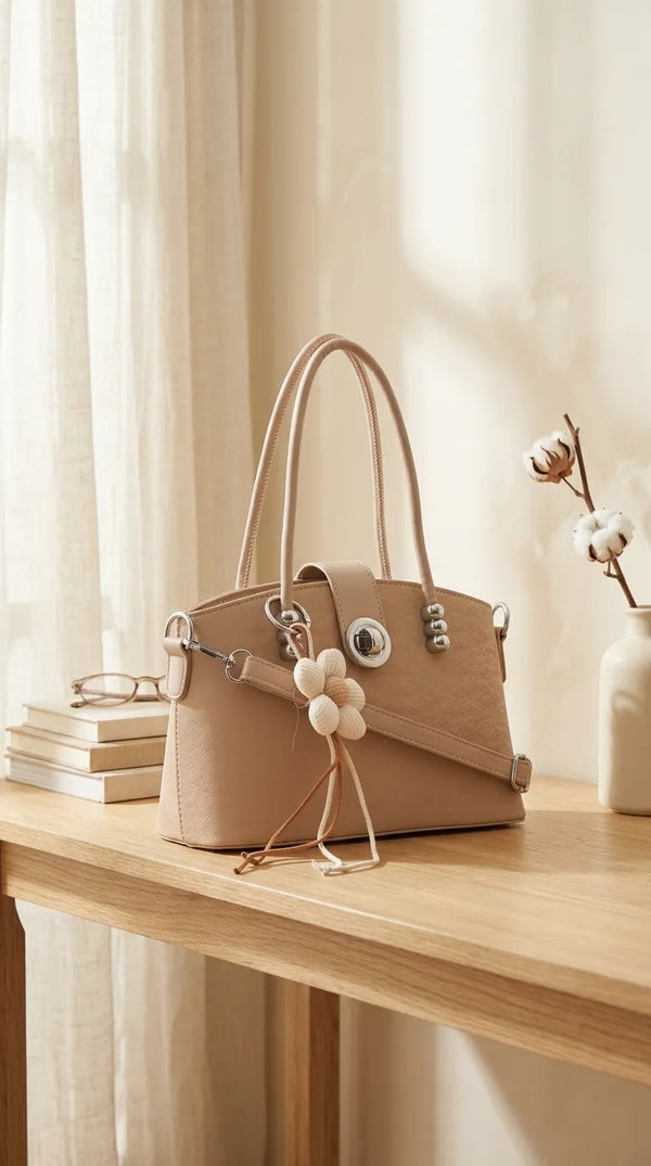Khaki Formal Hand Bag For Ladies P36764