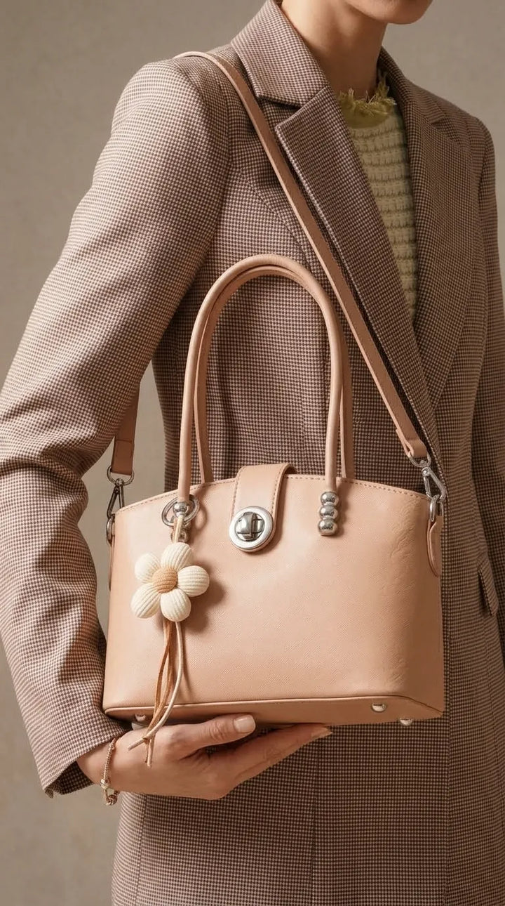 Khaki Formal Hand Bag For Ladies P36764