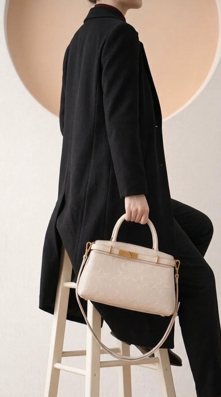 White Formal Hand Bag For Ladies P36766
