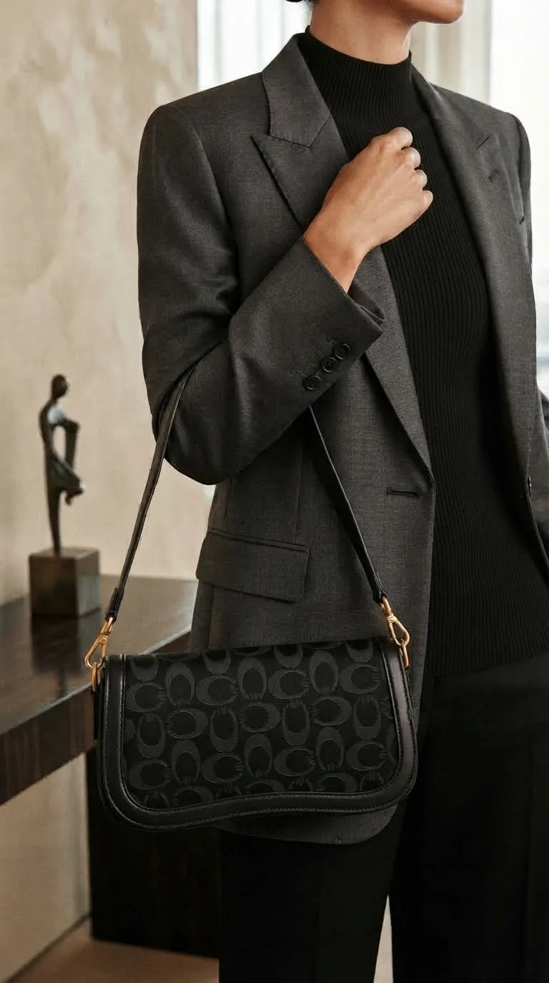 Black Formal Shoulder Bag For Ladies P36767