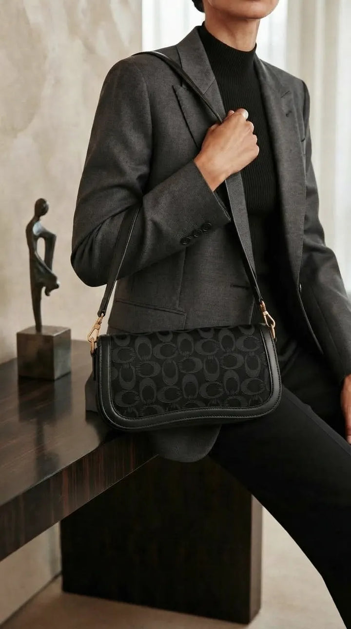 Black Formal Shoulder Bag For Ladies P36767