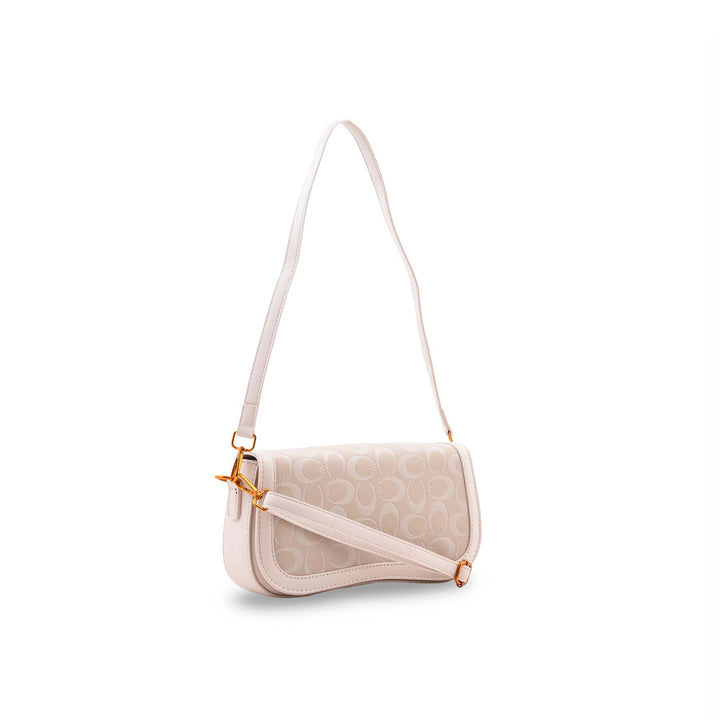 White Formal Shoulder Bag For Ladies P36767