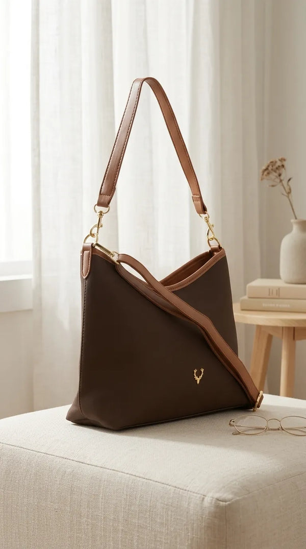 Brown Formal Shoulder Bag For Women P36778