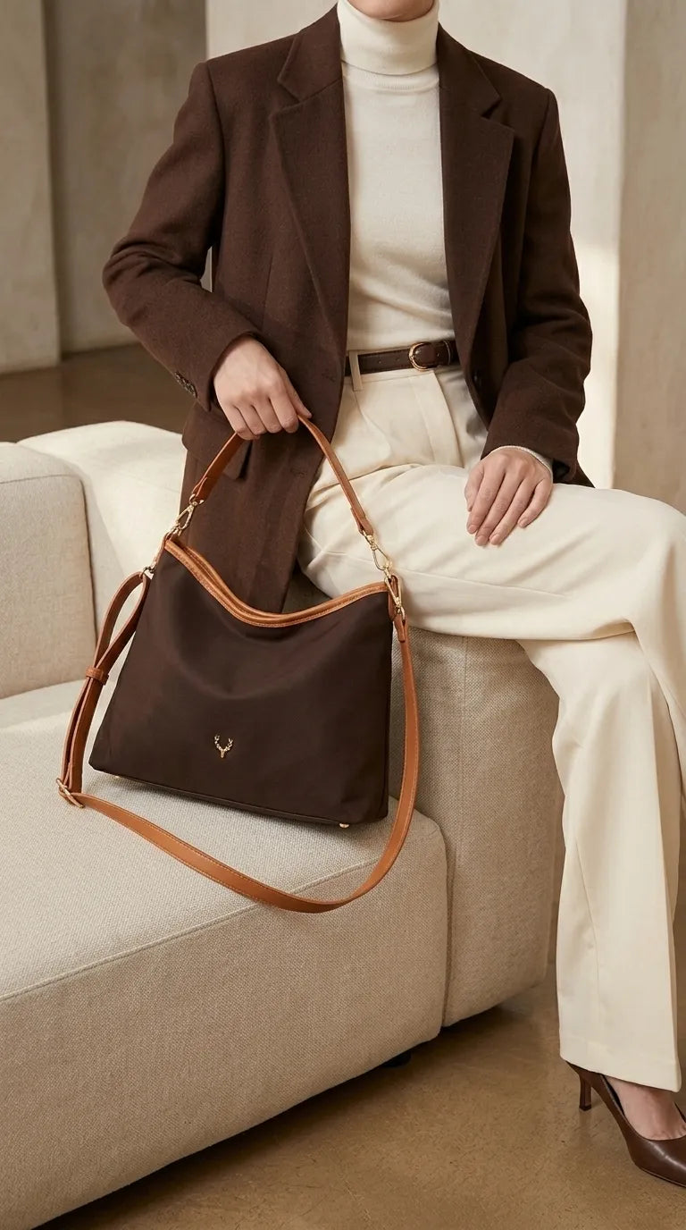 Brown Formal Shoulder Bag For Women P36778