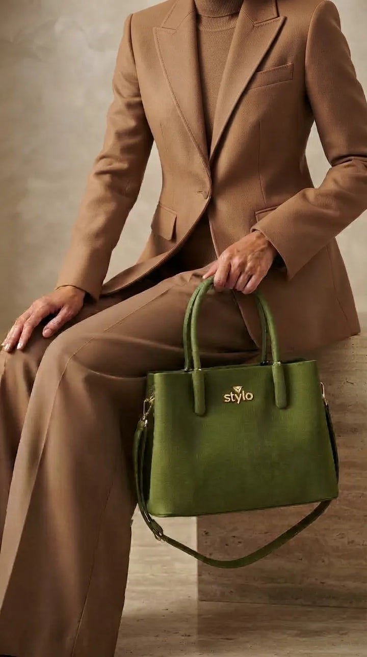 Green Formal Shoulder Bag For Ladies P36779