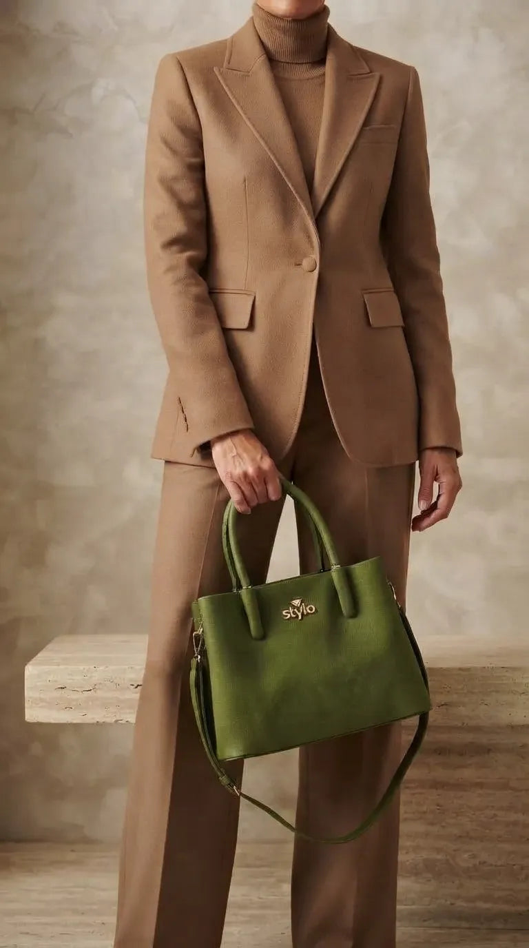 Green Formal Shoulder Bag For Ladies P36779