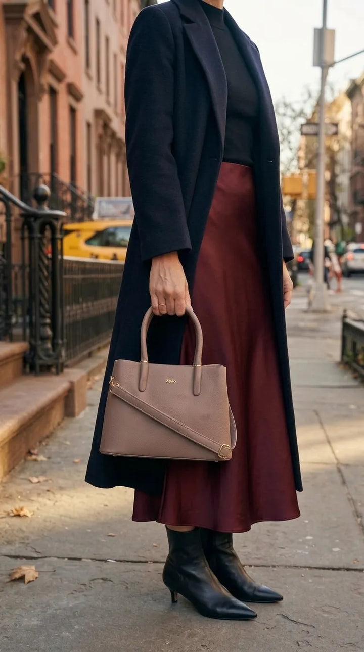 Fawn Formal Hand Bag For Ladies P36779