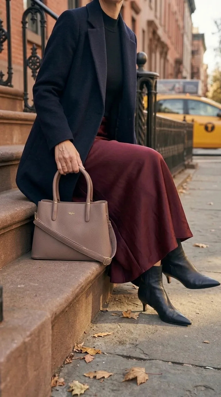 Fawn Formal Hand Bag For Ladies P36779