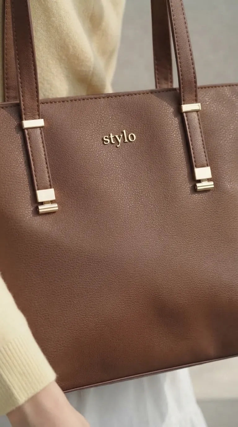 Brown Formal Shoulder Bag For Ladies P36781