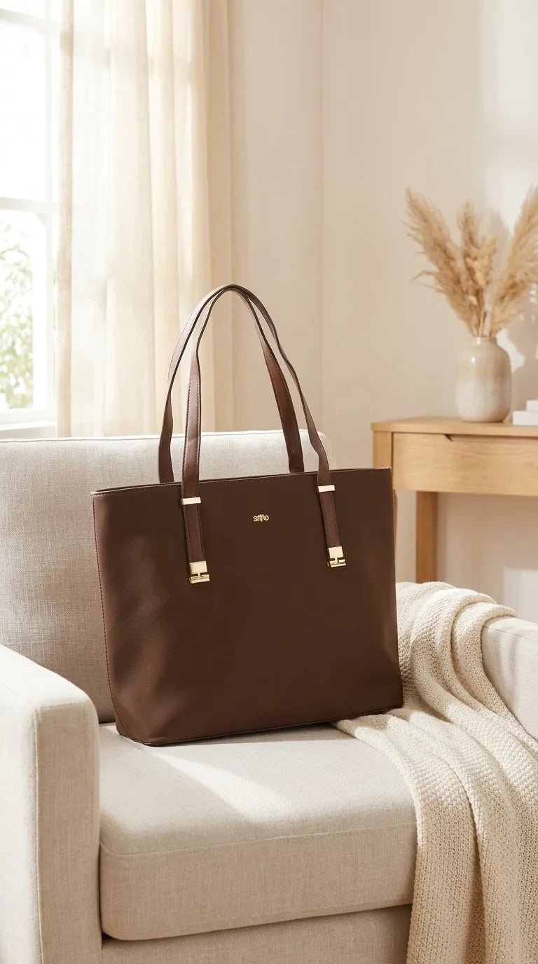 Brown Formal Shoulder Bag For Ladies P36781