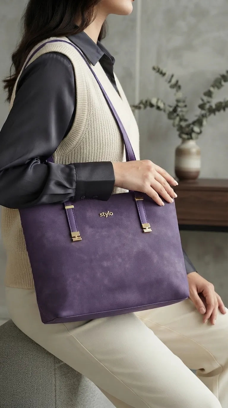 Purple Formal Shoulder Bag For Ladies P36781