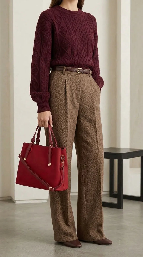 Maroon Formal Hand Bag For Ladies P36782