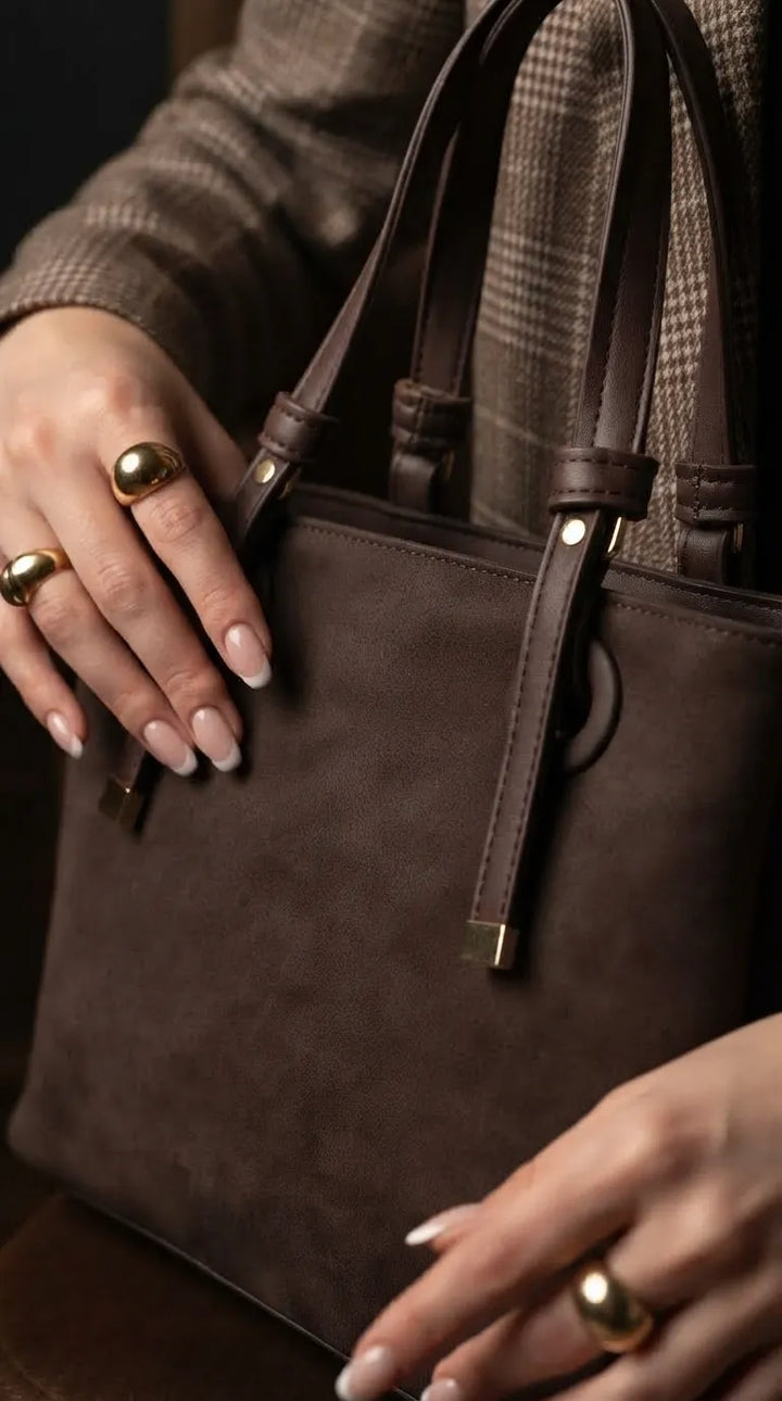 Coffee Formal Shoulder Bag For Ladies P36782