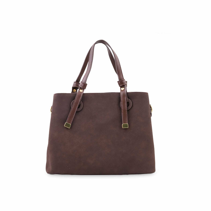 Coffee Formal Shoulder Bag For Ladies P36782