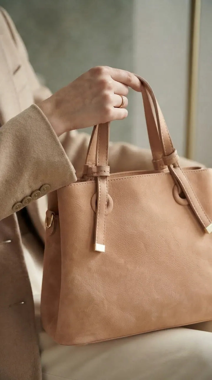 Beige Formal Shoulder Bag For Ladies P36782