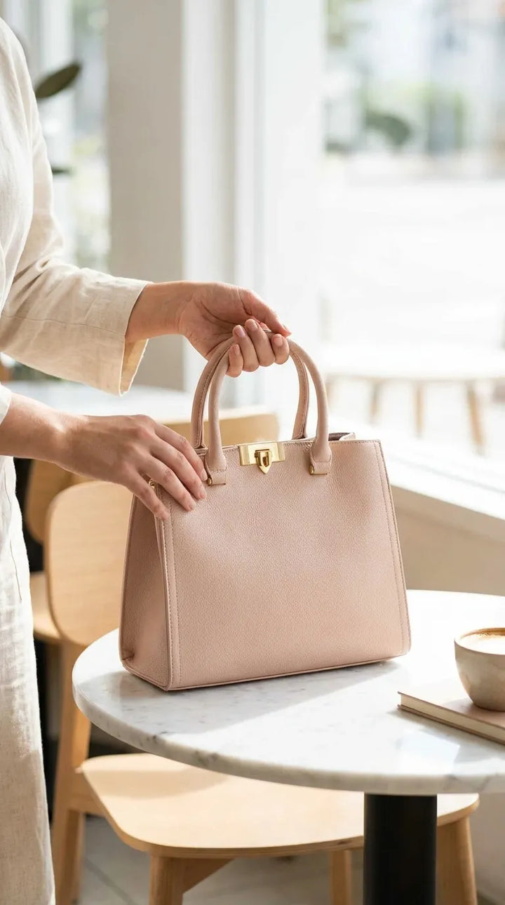 Beige Formal Shoulder Bag For Ladies P36783