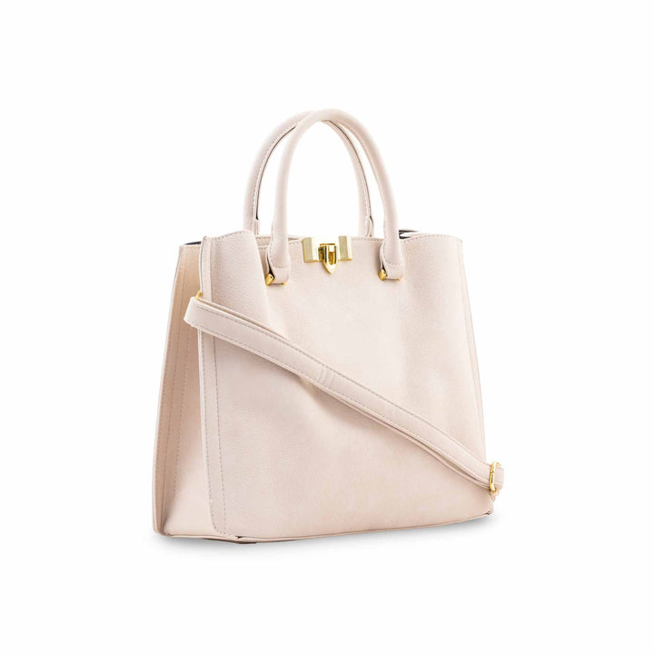 Beige Formal Shoulder Bag For Ladies P36783