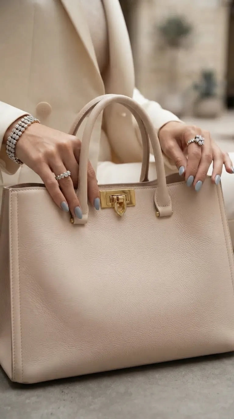 Beige Formal Shoulder Bag For Ladies P36783
