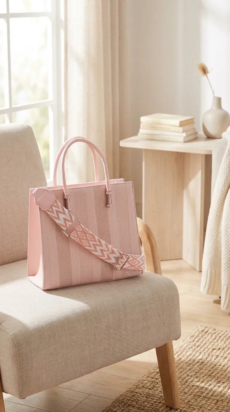 Pink Formal Shoulder Bag For Ladies P36822