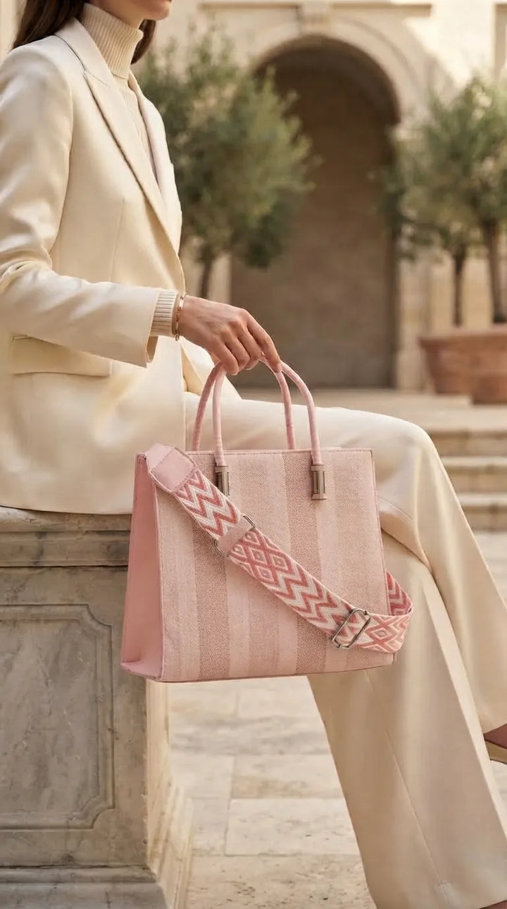 Pink Formal Shoulder Bag For Ladies P36822