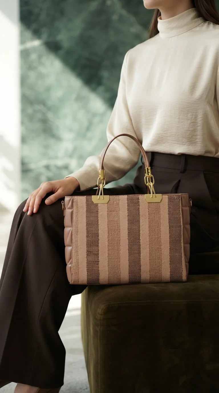 Brown Formal Shoulder Bag For Ladies P36823