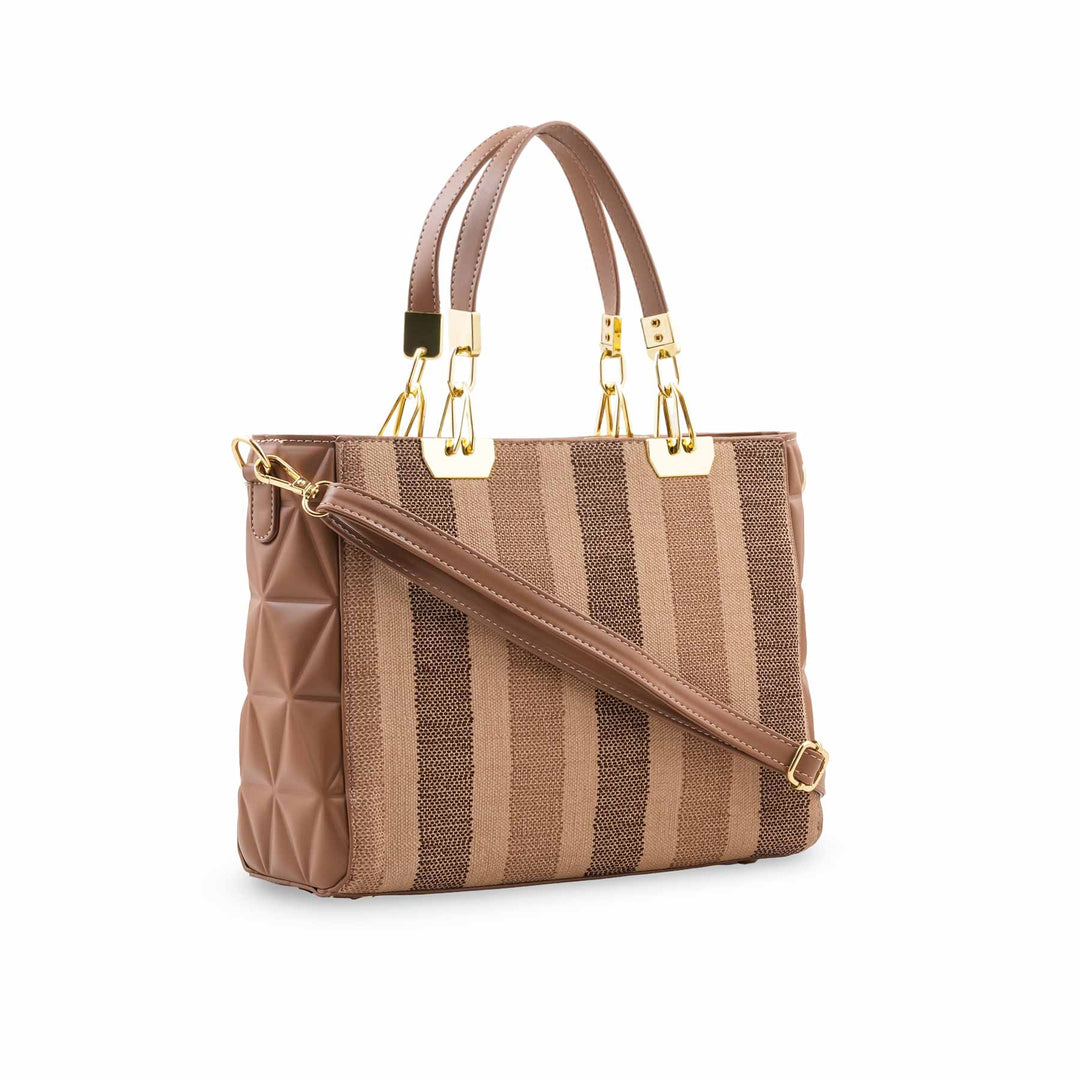 Brown Formal Shoulder Bag For Ladies P36823