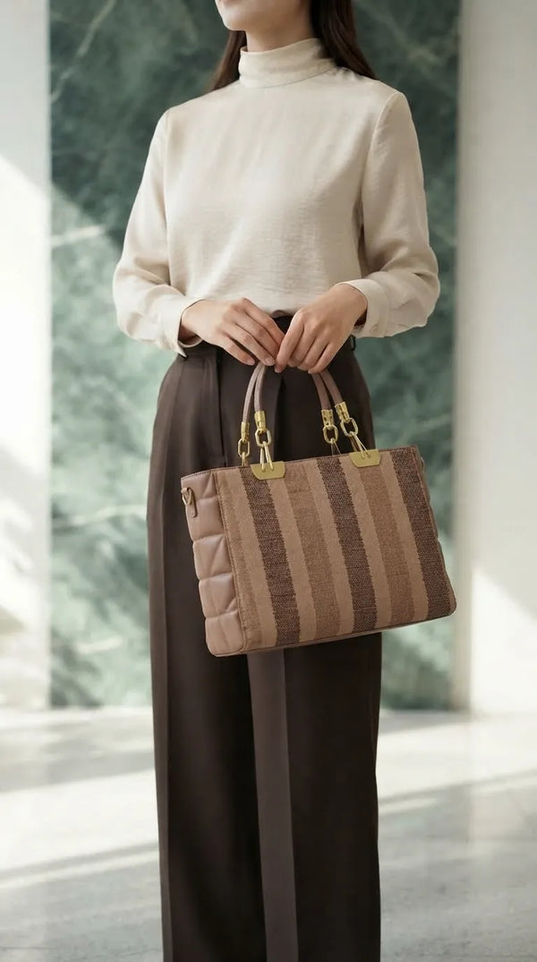Brown Formal Shoulder Bag For Ladies P36823