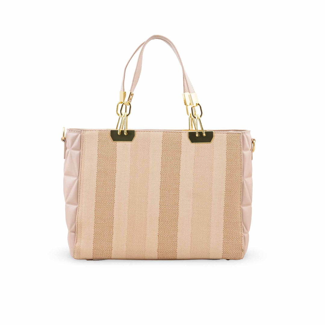 Beige Formal Shoulder Bag For Ladies P36823