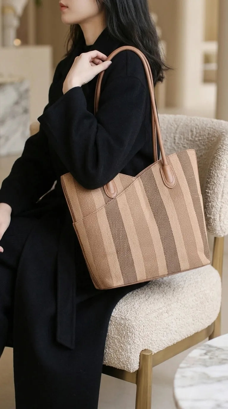 Khaki Formal Shoulder Bag For Ladies P36824