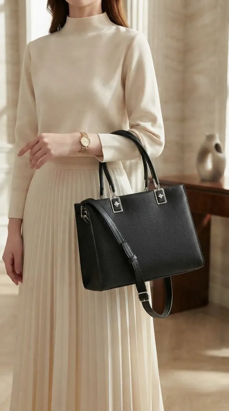 Black Formal Shoulder Bag For Ladies P36825