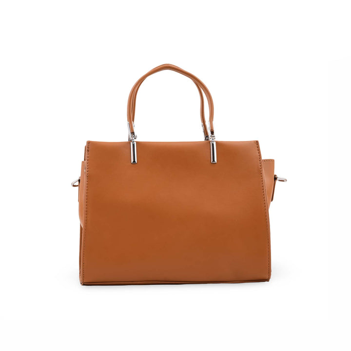 Khaki Formal Hand Bag For Ladies P36825
