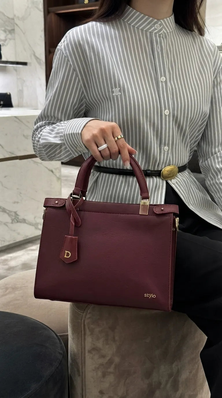 Brown Formal Shoulder Bag For Ladies P36826