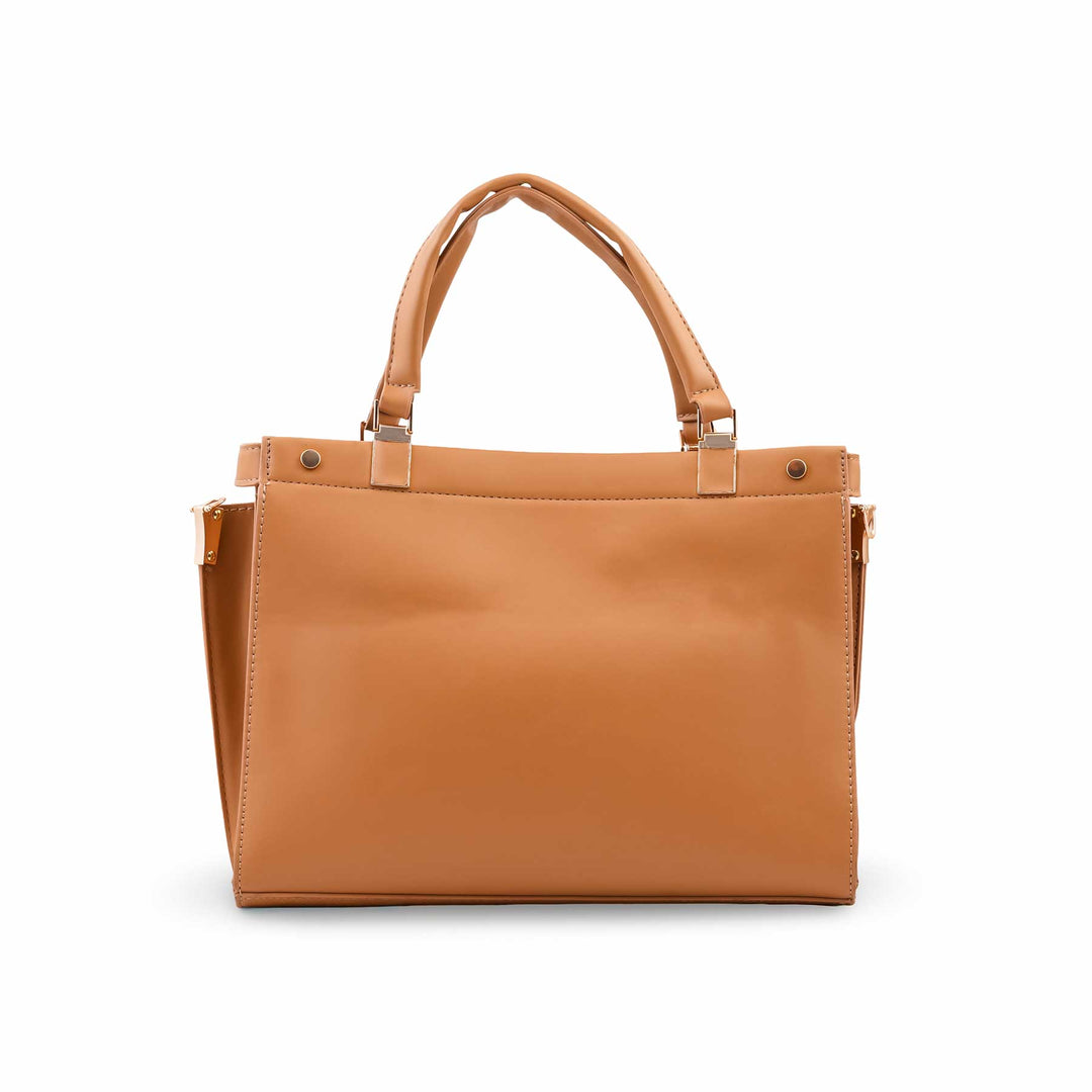 Khaki Formal Hand Bag For Ladies P36826