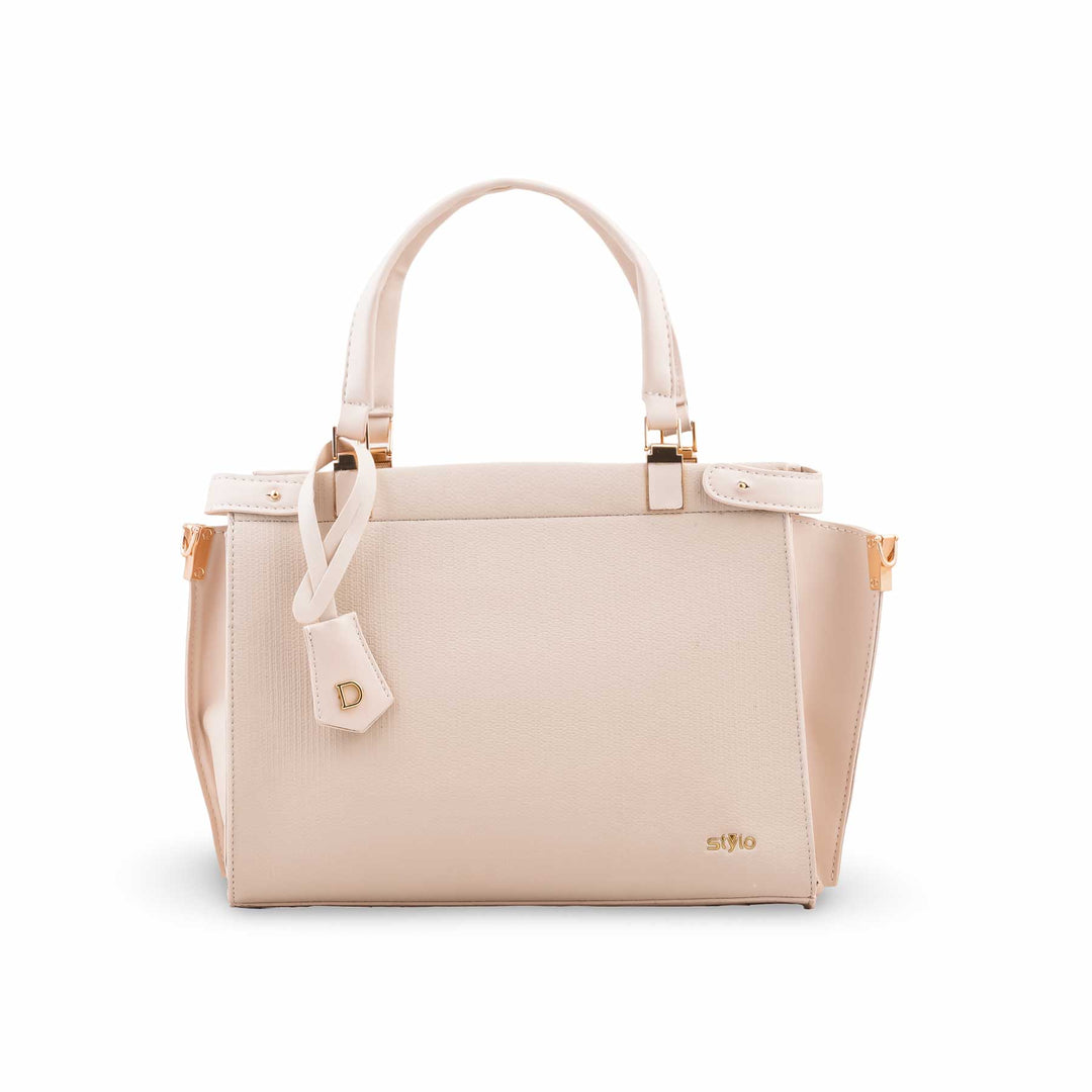 Beige Formal Hand Bag For Ladies P36826